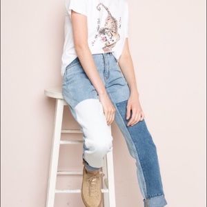 Brandy Melville Kenzo patchwork Jeans *super rare*